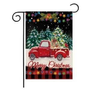 Red Truck Garden Flag
